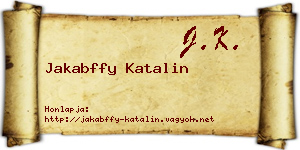Jakabffy Katalin névjegykártya