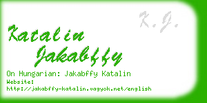 katalin jakabffy business card